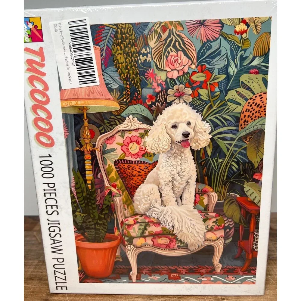 Colorful Poodle Artwork 1000 Piece Jigsaw Puzzle Challenging Adult Hobby